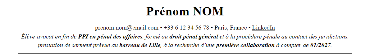 En-tête et accroche
